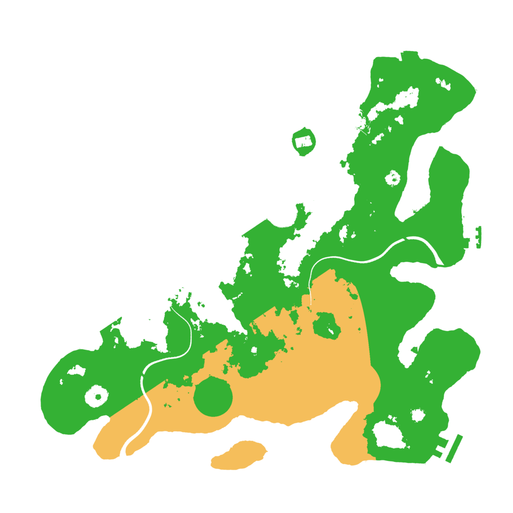 Biome Rust Map: Procedural Map, Size: 3500, Seed: 17580929