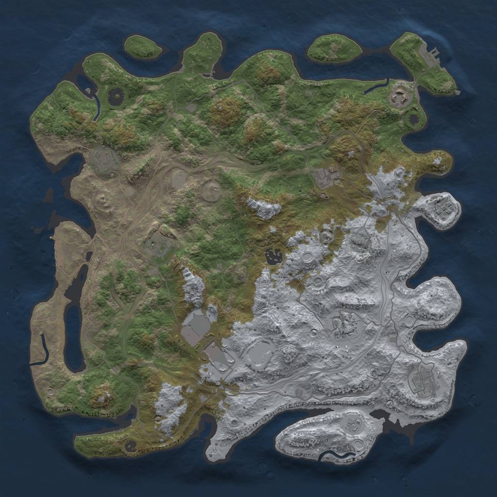 Rust Map: Procedural Map, Size: 4250, Seed: 152749, 18 Monuments