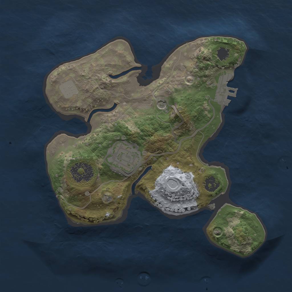 Rust Map: Procedural Map, Size: 2000, Seed: 1567010, 8 Monuments