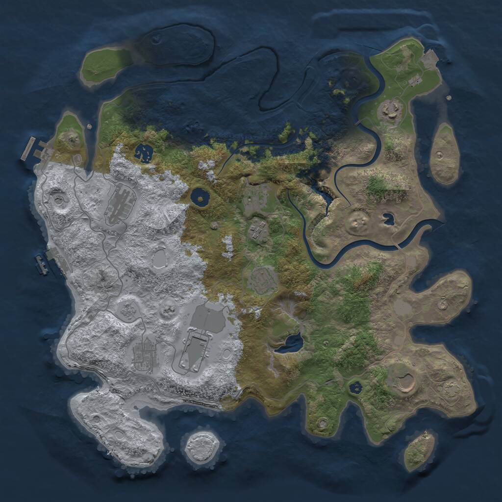 Rust Map: Procedural Map, Size: 4000, Seed: 4315, 15 Monuments