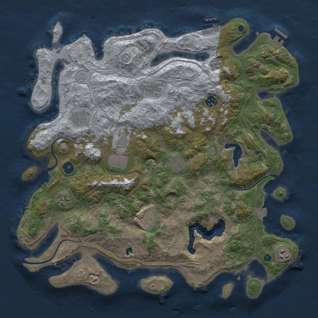 Rust Map: Procedural Map, Size: 4250, Seed: 30256, 15 Monuments