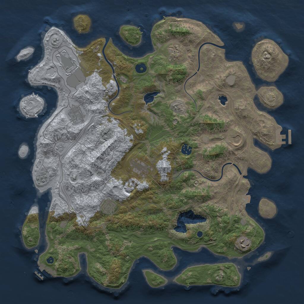 Rust Map: Procedural Map, Size: 4250, Seed: 17612, 15 Monuments