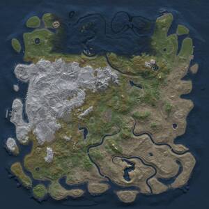 Thumbnail Rust Map: Procedural Map, Size: 5500, Seed: 1234567, 17 Monuments