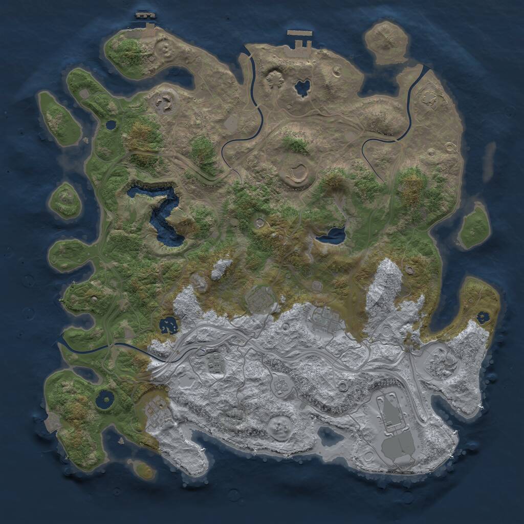 Rust Map: Procedural Map, Size: 4250, Seed: 1403675037, 15 Monuments