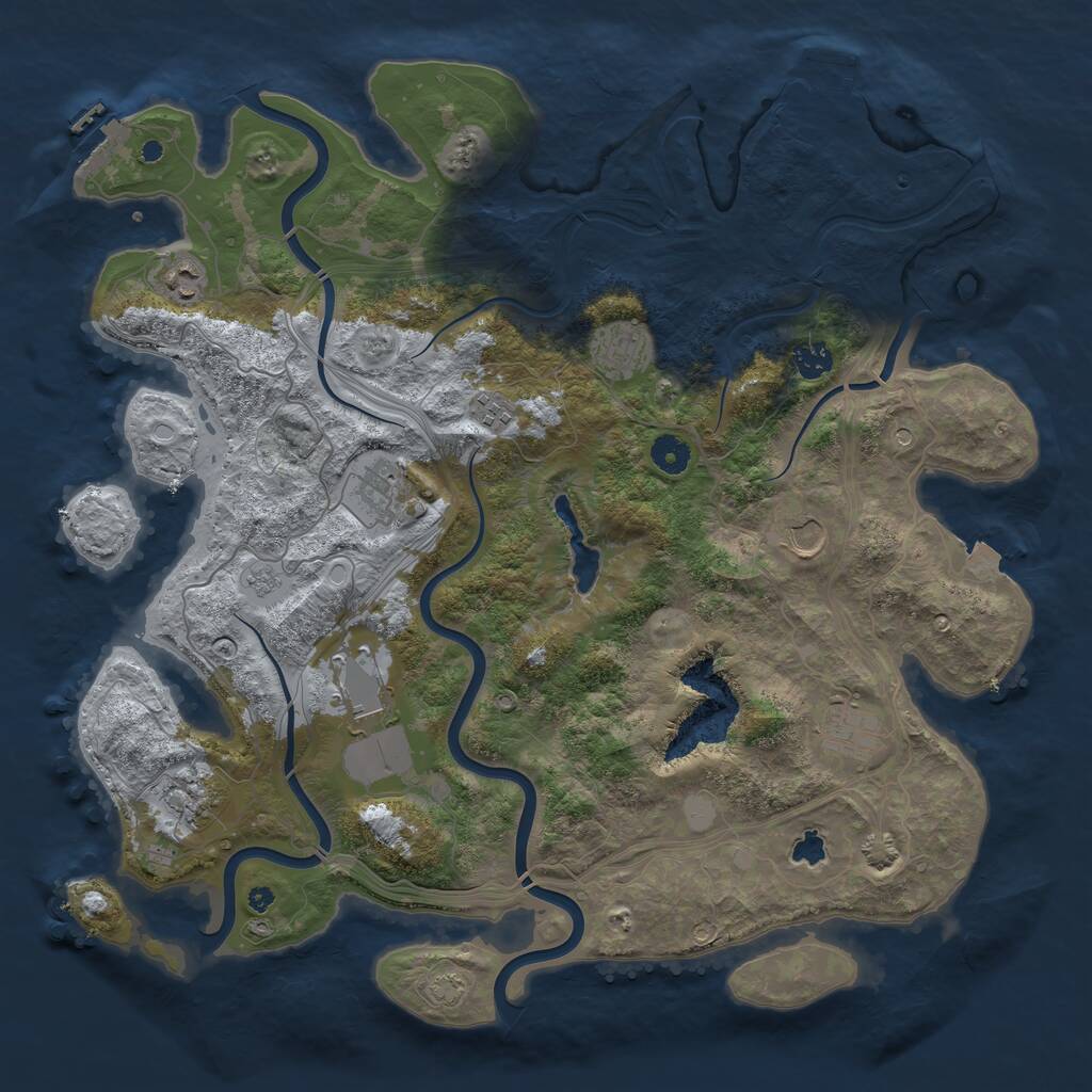 Rust Map: Procedural Map, Size: 4250, Seed: 138059911, 15 Monuments