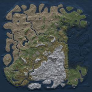 Thumbnail Rust Map: Procedural Map, Size: 6000, Seed: 1219, 17 Monuments