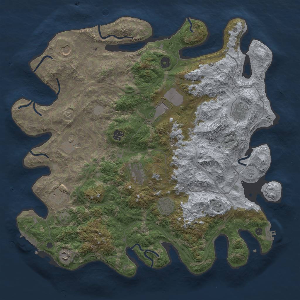Rust Map: Procedural Map, Size: 4250, Seed: 23560, 19 Monuments