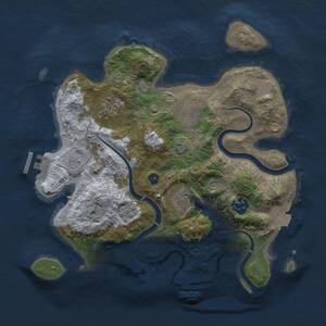 Thumbnail Rust Map: Procedural Map, Size: 3000, Seed: 1389887987, 11 Monuments