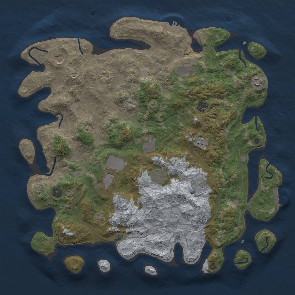 Rust Map: Procedural Map, Size: 4250, Seed: 1662420859, 18 Monuments