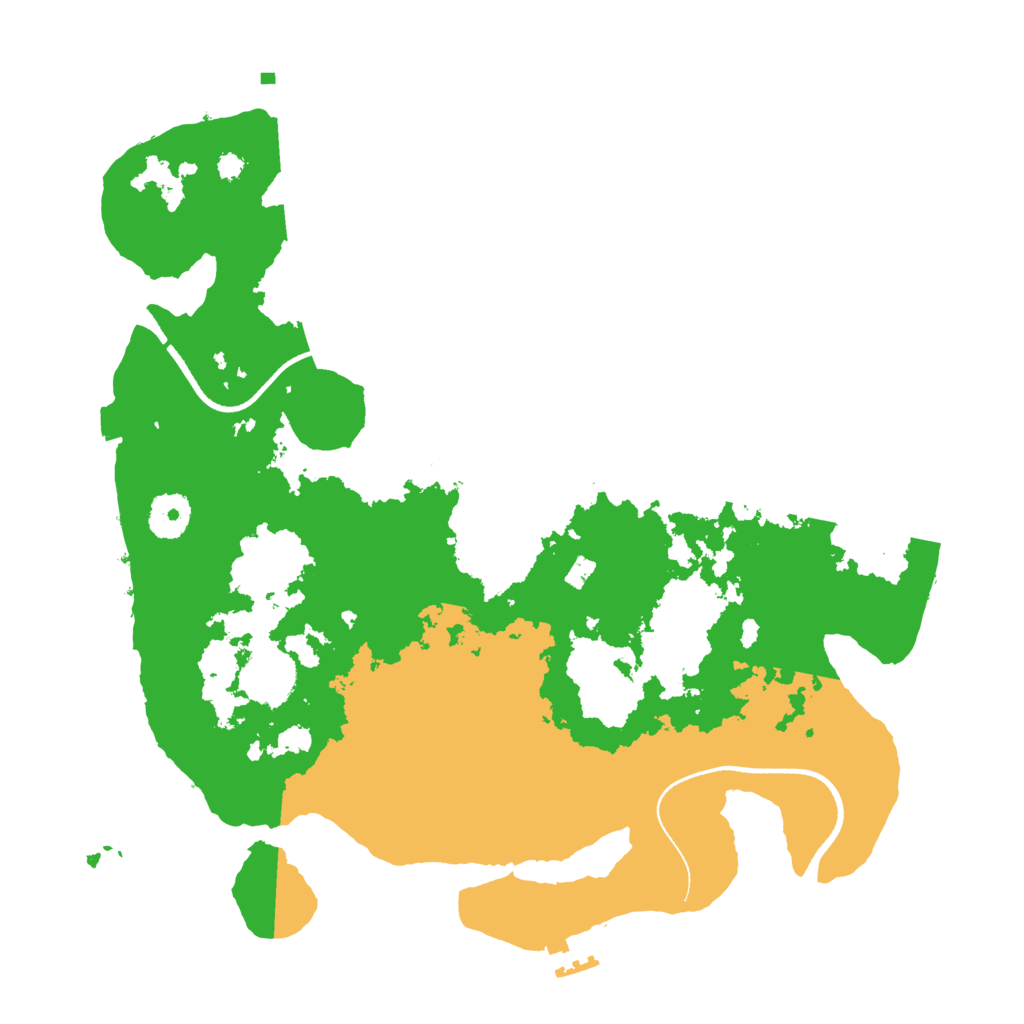 Biome Rust Map: Procedural Map, Size: 3500, Seed: 951366320