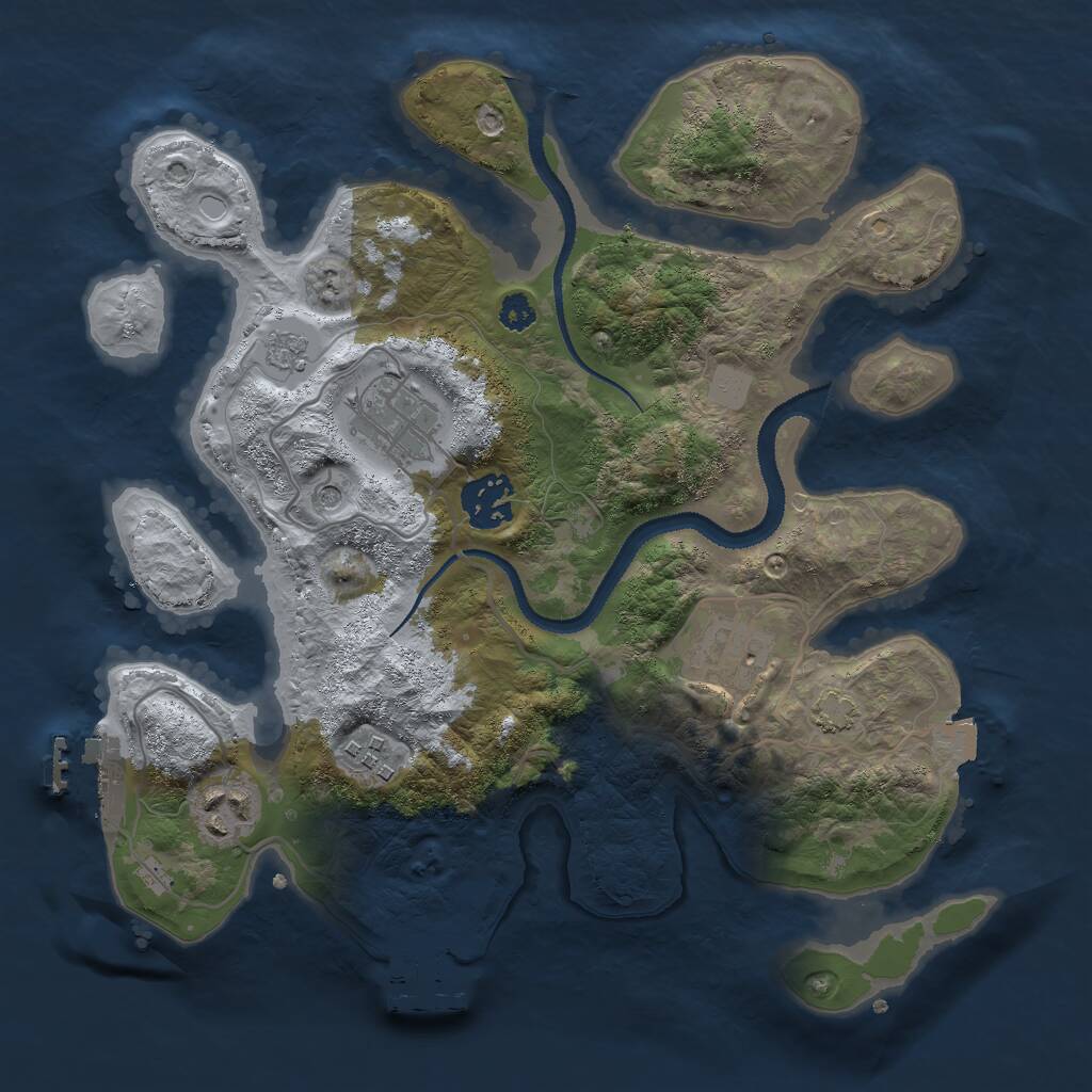 Rust Map: Procedural Map, Size: 3000, Seed: 108289896, 11 Monuments