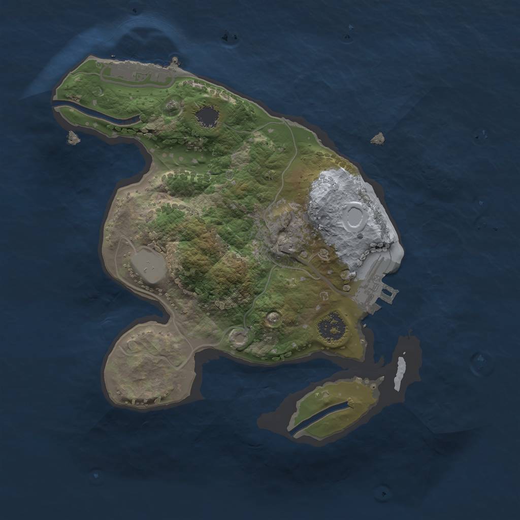 Rust Map: Procedural Map, Size: 2000, Seed: 1234514, 7 Monuments