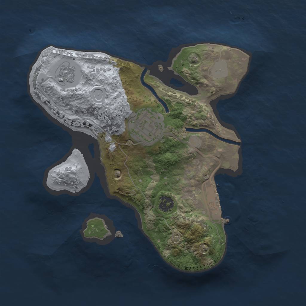 Rust Map: Procedural Map, Size: 2000, Seed: 46, 8 Monuments