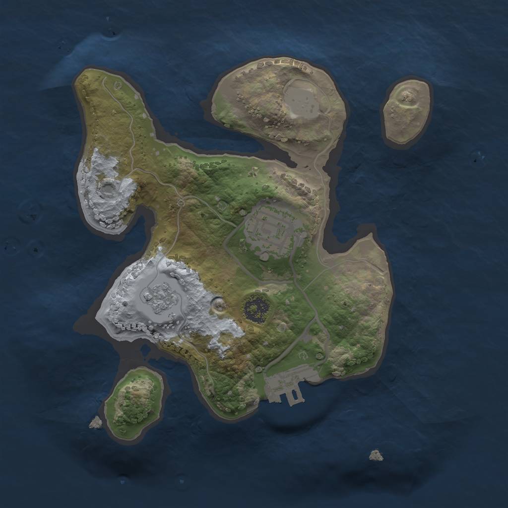 Rust Map: Procedural Map, Size: 2000, Seed: 49741176, 8 Monuments