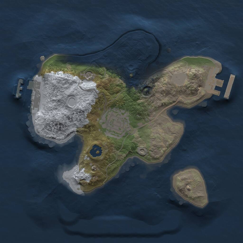 Rust Map: Procedural Map, Size: 2000, Seed: 738680261, 5 Monuments