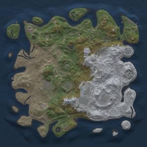 Thumbnail Rust Map: Procedural Map, Size: 4000, Seed: 353708070, 18 Monuments