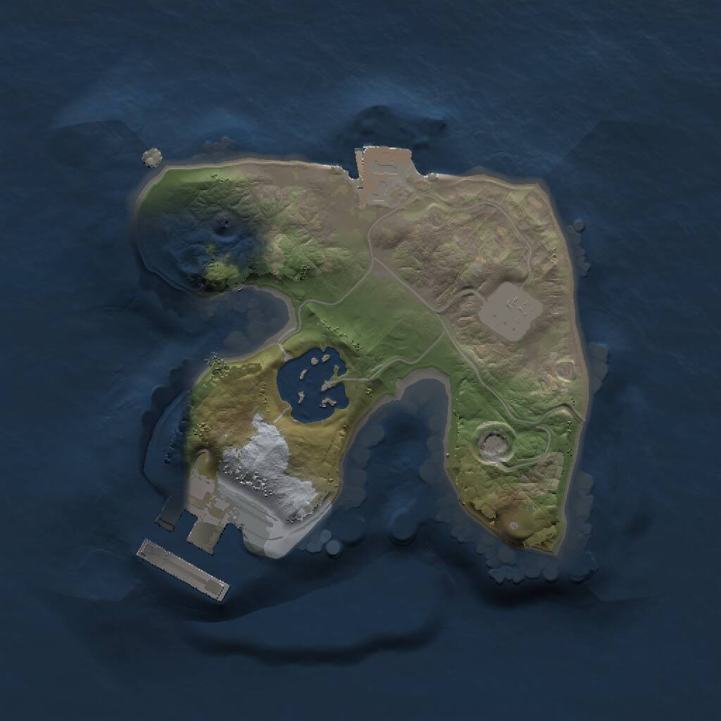 Rust Map: Procedural Map, Size: 1500, Seed: 811998, 3 Monuments