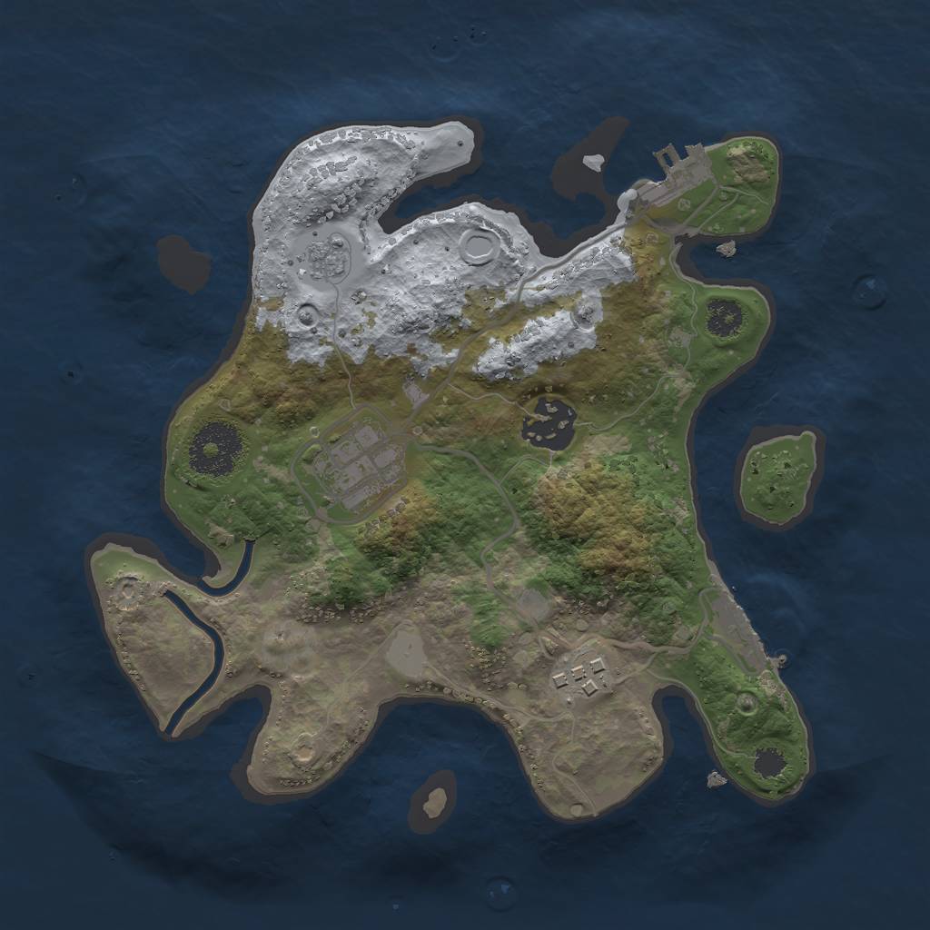 Rust Map: Procedural Map, Size: 2600, Seed: 1283, 11 Monuments