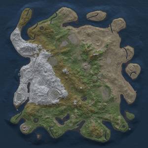 Thumbnail Rust Map: Procedural Map, Size: 4000, Seed: 4445, 17 Monuments