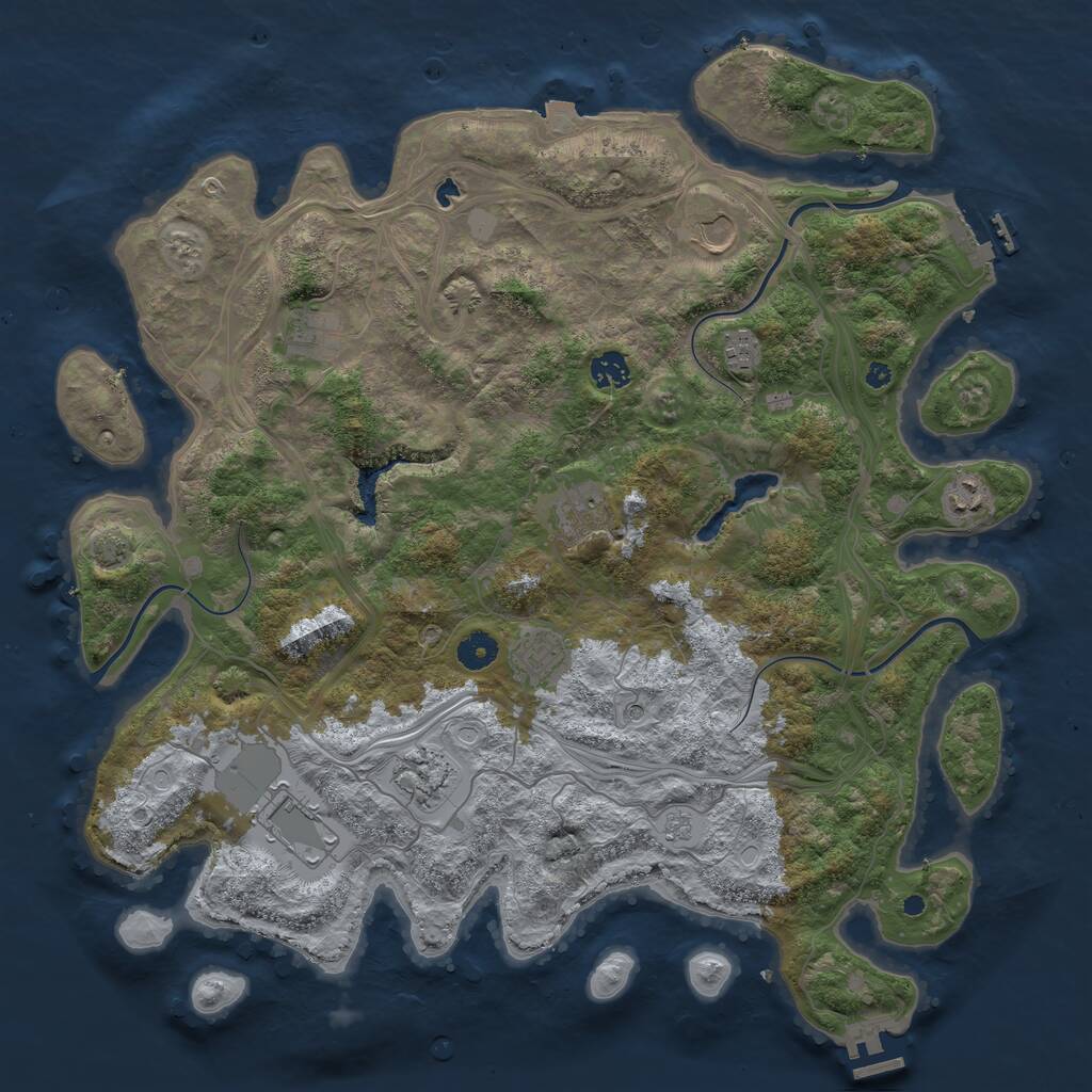Rust Map: Procedural Map, Size: 4250, Seed: 1687161415, 15 Monuments