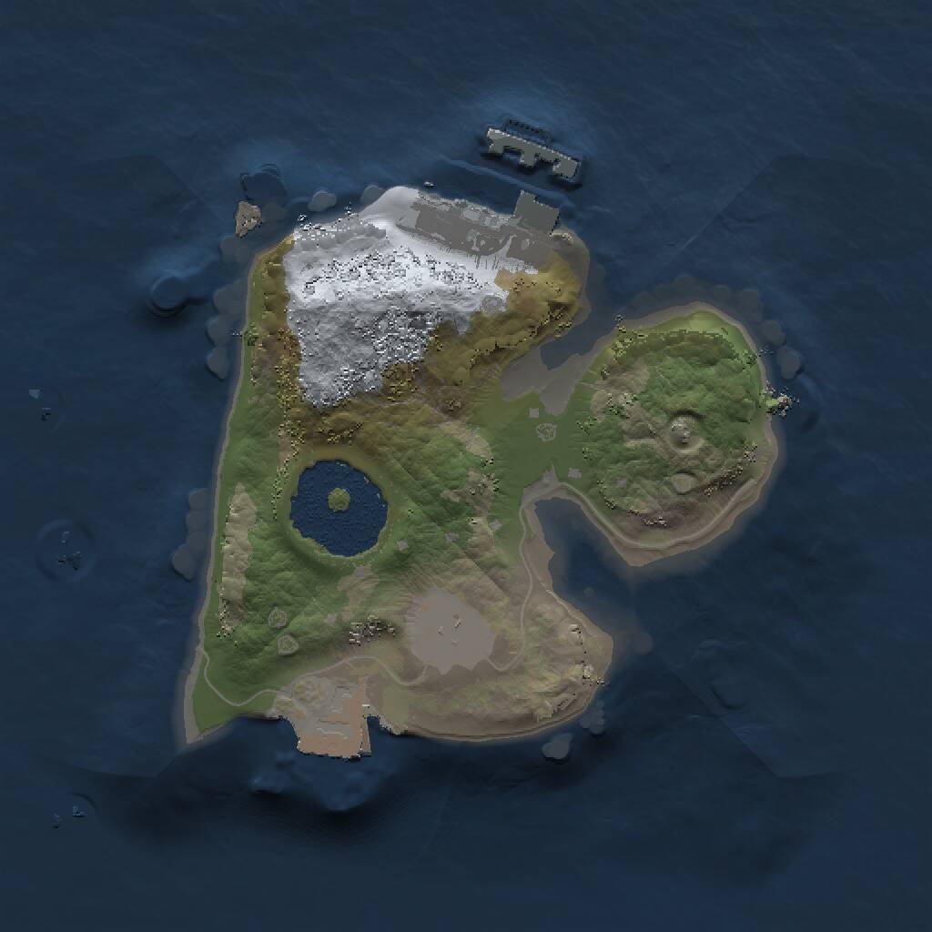 Rust Map: Procedural Map, Size: 1500, Seed: 1421576290, 2 Monuments