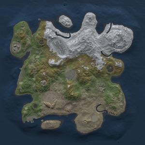 Thumbnail Rust Map: Procedural Map, Size: 3000, Seed: 1153176350, 14 Monuments