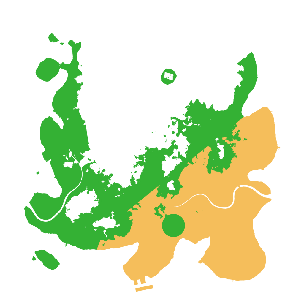 Biome Rust Map: Procedural Map, Size: 3500, Seed: 77795302