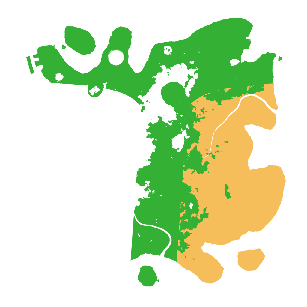 Biome Rust Map: Procedural Map, Size: 3500, Seed: 9106266
