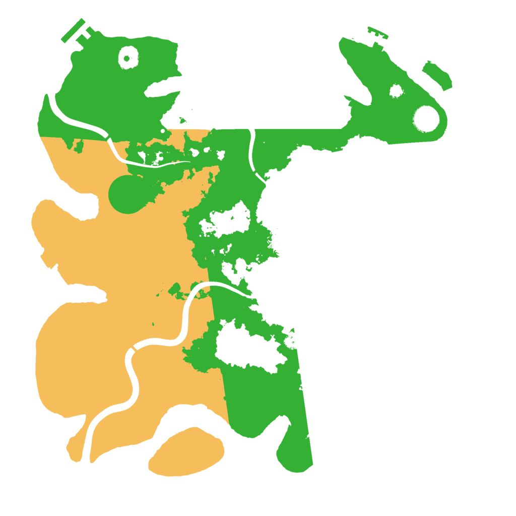 Biome Rust Map: Procedural Map, Size: 3500, Seed: 80614925