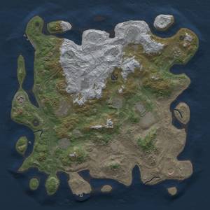 Thumbnail Rust Map: Procedural Map, Size: 4250, Seed: 118708211, 20 Monuments