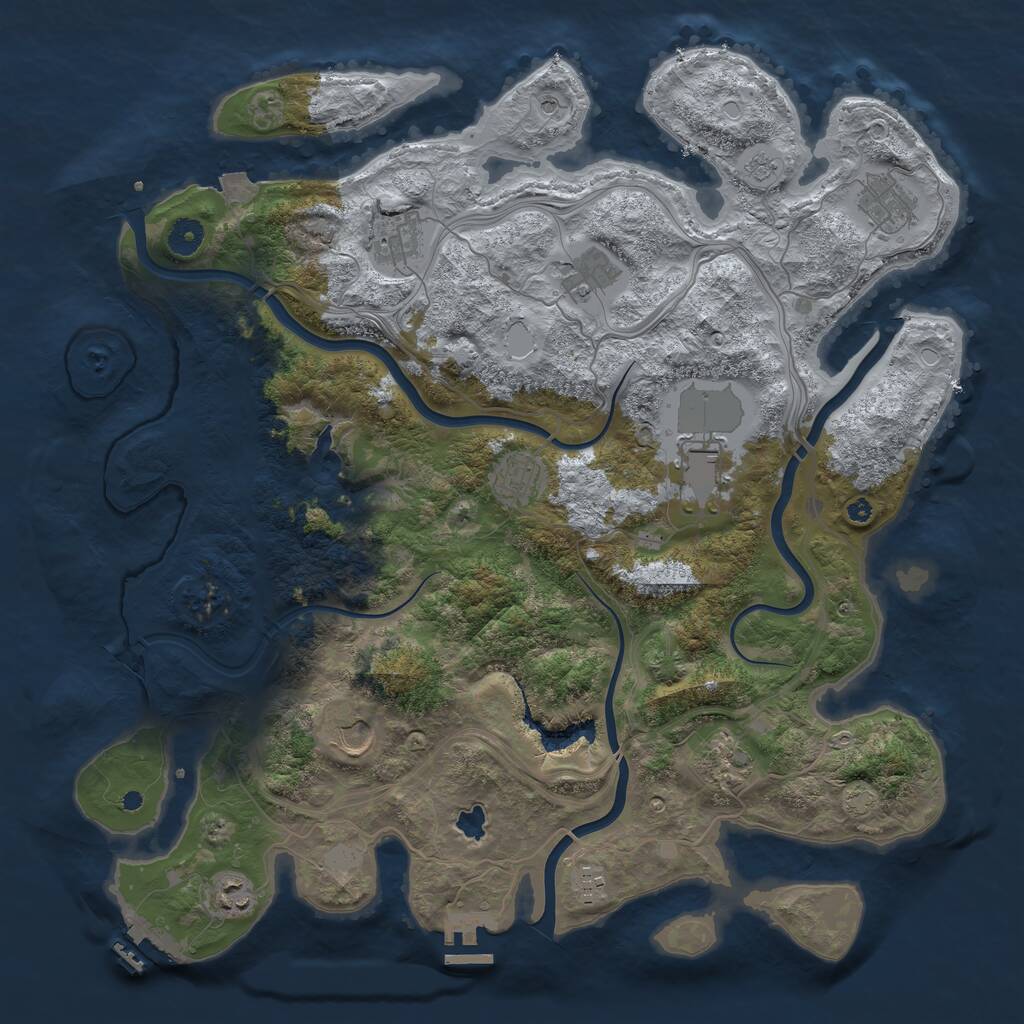 Rust Map: Procedural Map, Size: 4250, Seed: 81902842, 15 Monuments