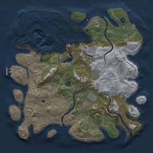 Thumbnail Rust Map: Procedural Map, Size: 4250, Seed: 951851161, 16 Monuments