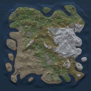 Thumbnail Rust Map: Procedural Map, Size: 4250, Seed: 951851161, 20 Monuments