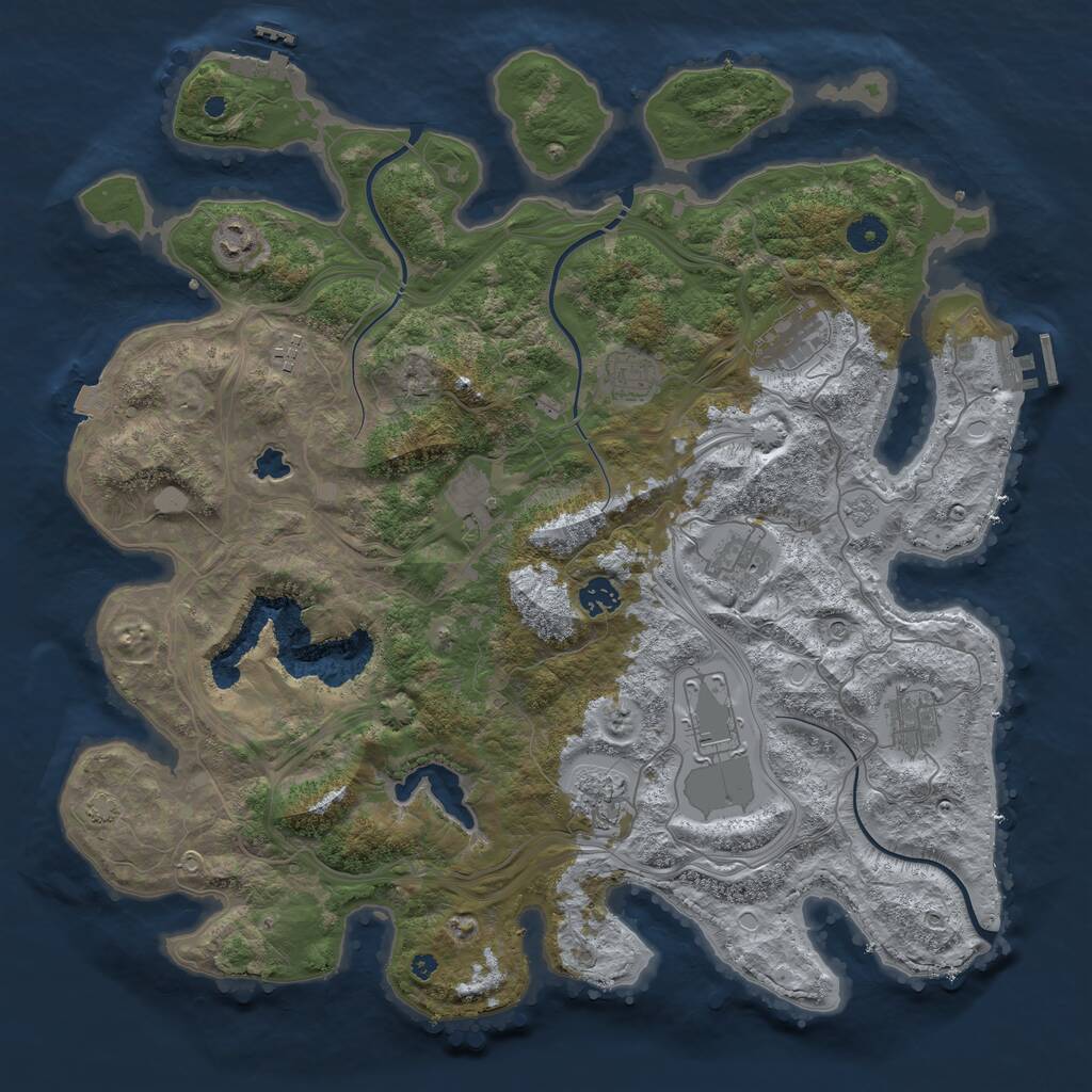 Rust Map: Procedural Map, Size: 4250, Seed: 567393819, 16 Monuments