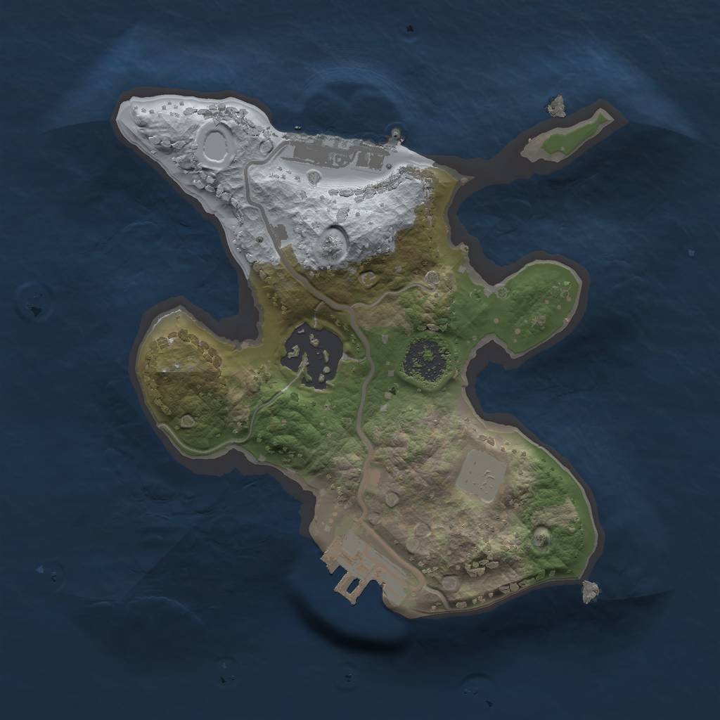 Rust Map: Procedural Map, Size: 1750, Seed: 2575752, 8 Monuments