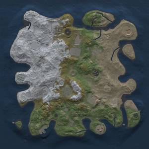 Thumbnail Rust Map: Procedural Map, Size: 3500, Seed: 41847066, 19 Monuments