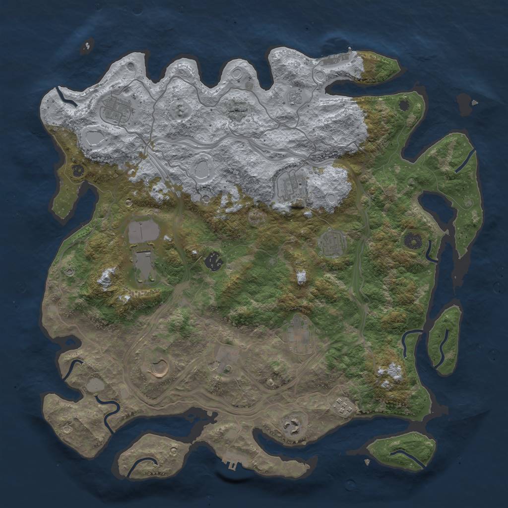 Rust Map: Procedural Map, Size: 4250, Seed: 112, 19 Monuments