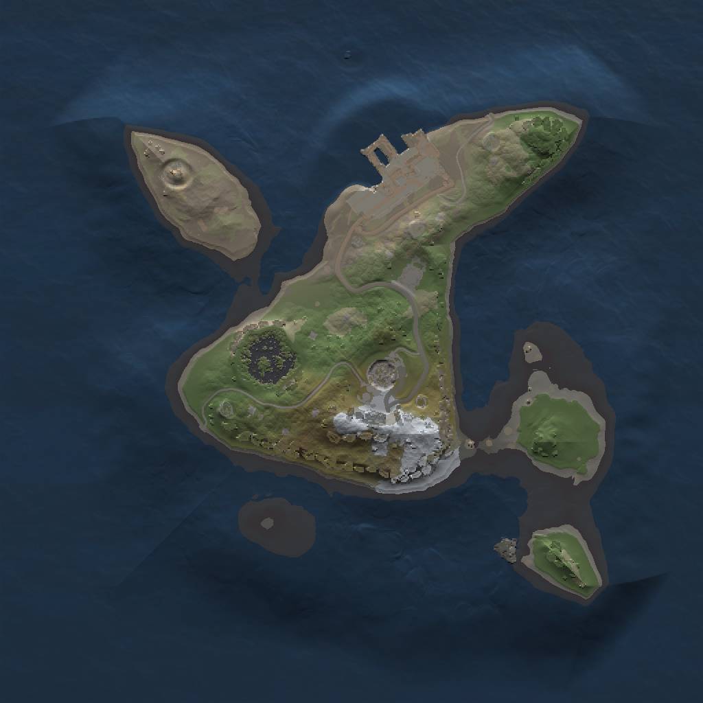 Rust Map: Procedural Map, Size: 1500, Seed: 123252777, 6 Monuments