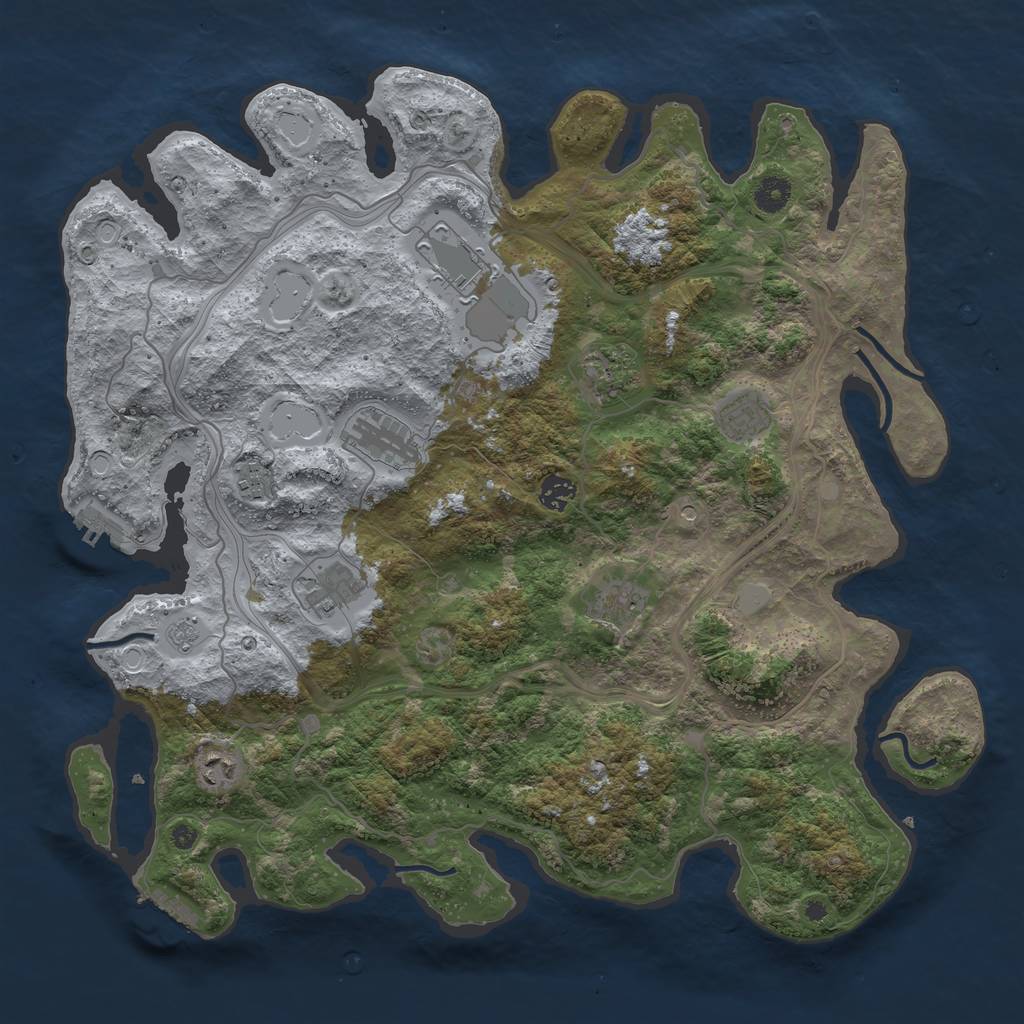 Rust Map: Procedural Map, Size: 4250, Seed: 26976498, 18 Monuments