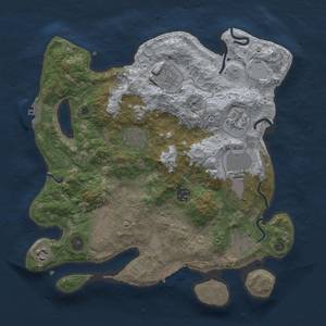 Thumbnail Rust Map: Procedural Map, Size: 3500, Seed: 1239042299, 17 Monuments