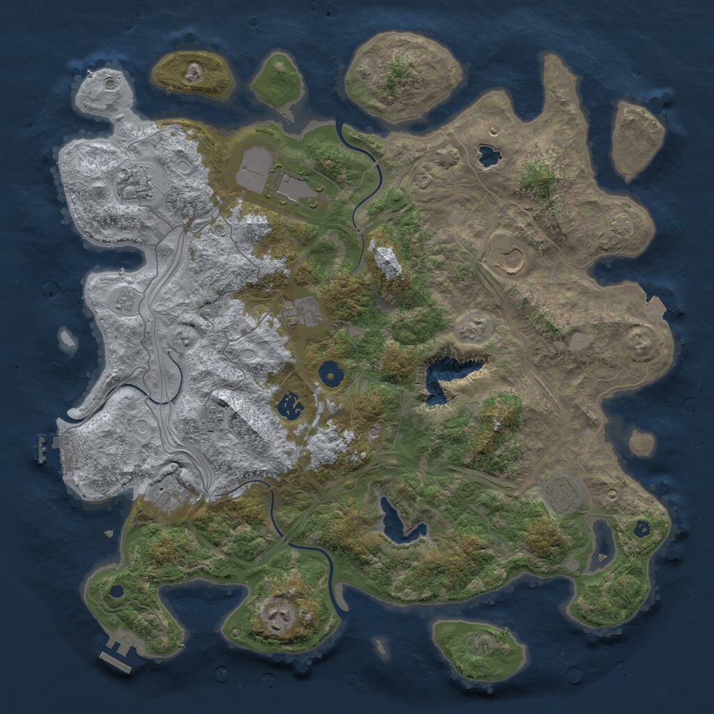 Rust Map: Procedural Map, Size: 4250, Seed: 998008, 15 Monuments