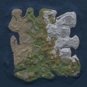 Thumbnail Rust Map: Procedural Map, Size: 3500, Seed: 1165242015, 19 Monuments