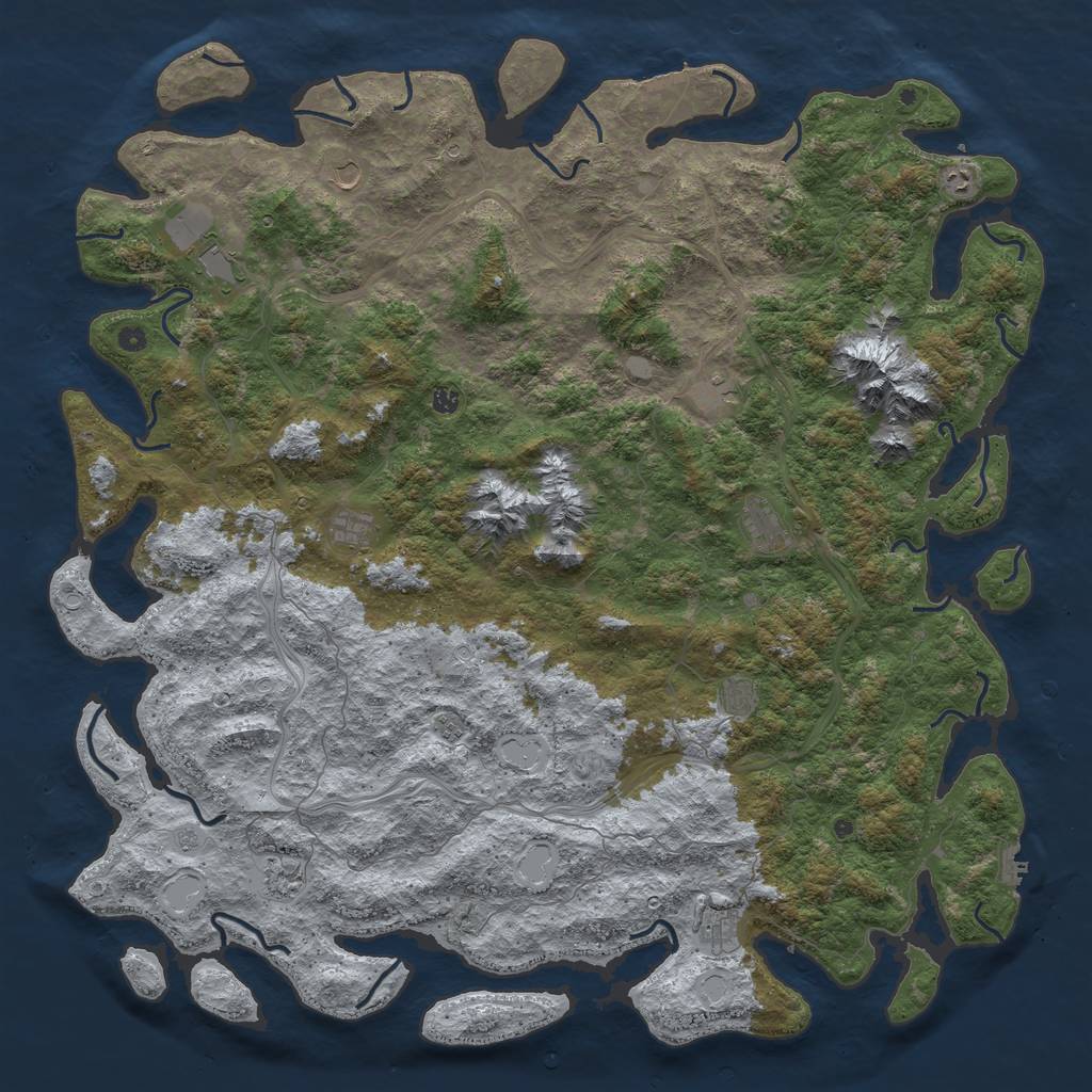 Rust Map: Procedural Map, Size: 6000, Seed: 1732490, 20 Monuments