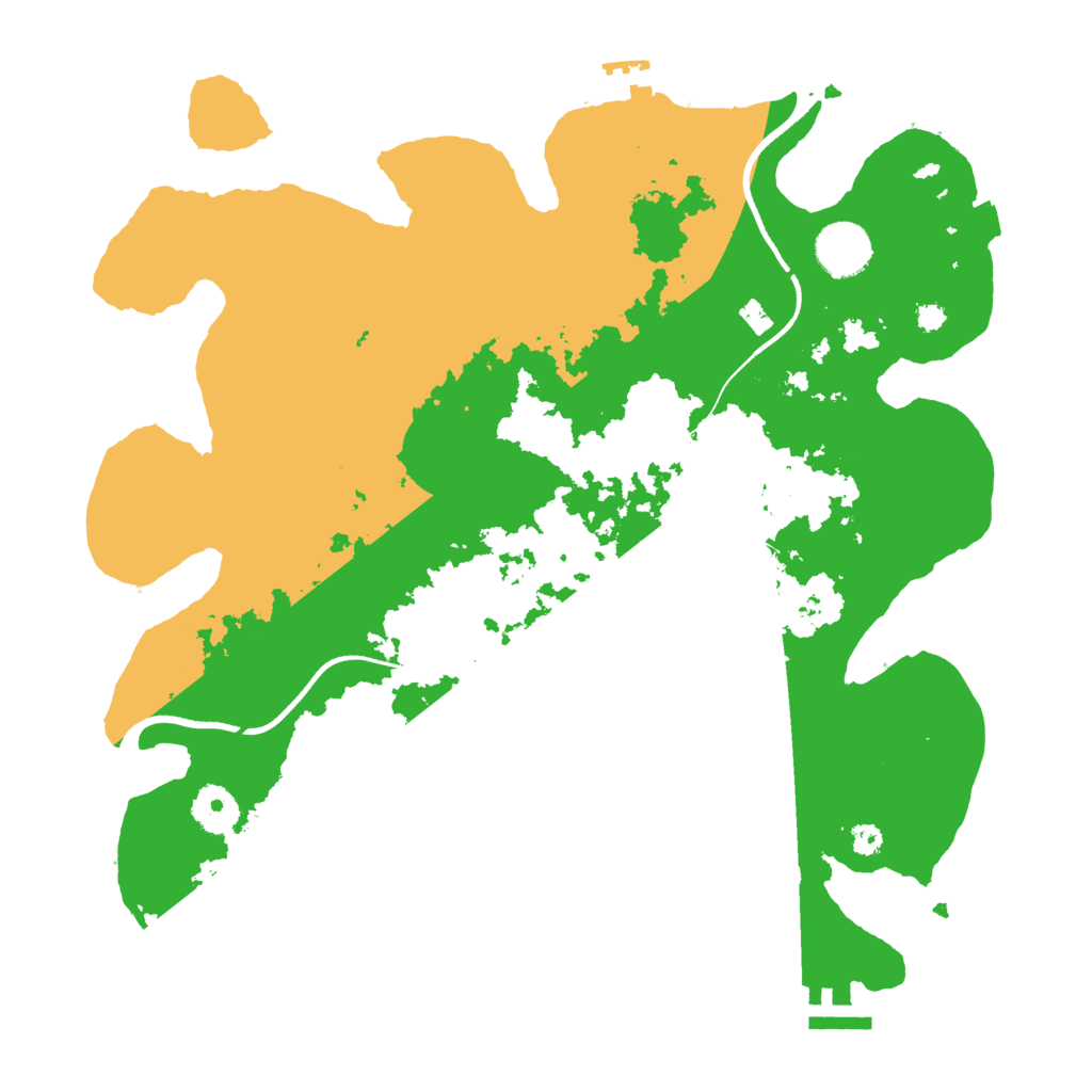 Biome Rust Map: Procedural Map, Size: 3500, Seed: 53274972