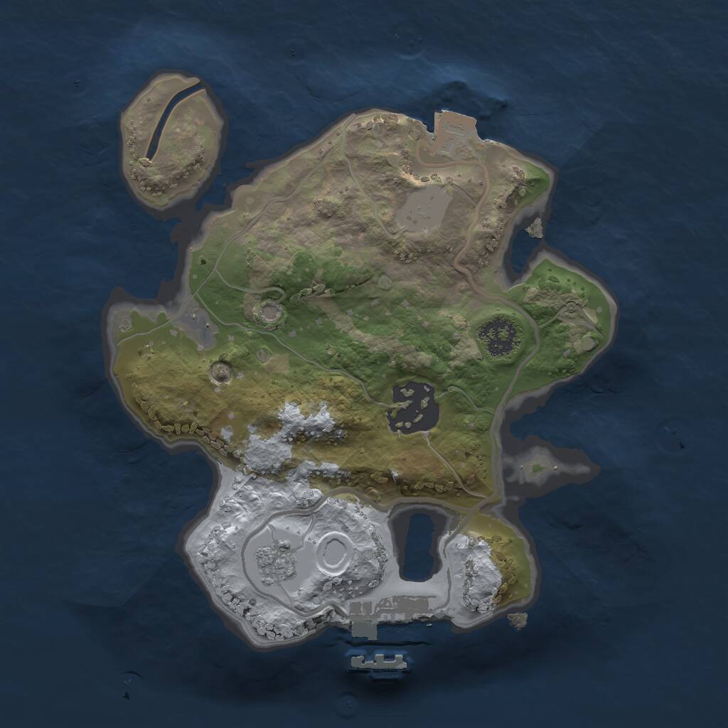 Rust Map: Procedural Map, Size: 2000, Seed: 82108, 4 Monuments