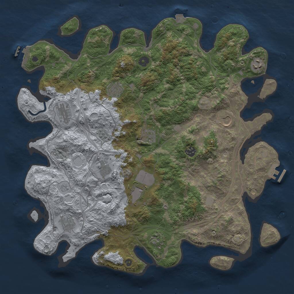 Rust Map: Procedural Map, Size: 4250, Seed: 1525963839, 17 Monuments
