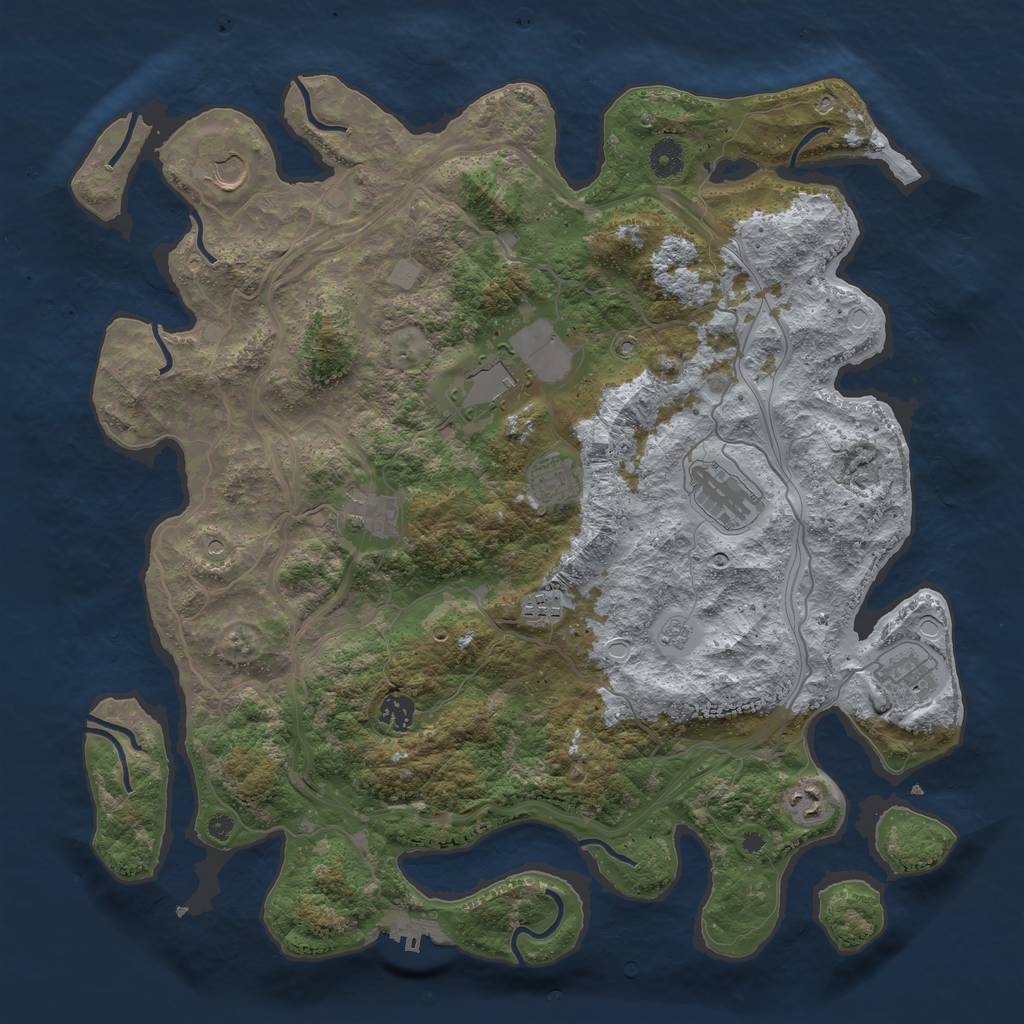 Rust Map: Procedural Map, Size: 4250, Seed: 6755211, 17 Monuments