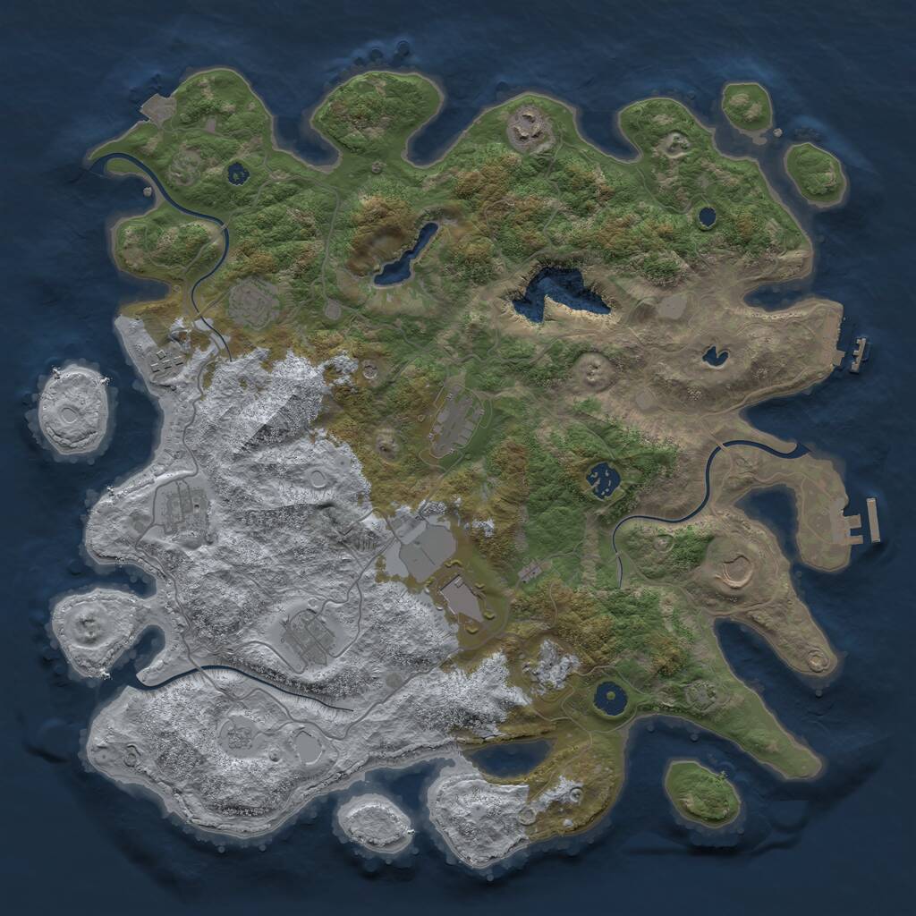 Rust Map: Procedural Map, Size: 4200, Seed: 2147483646, 16 Monuments