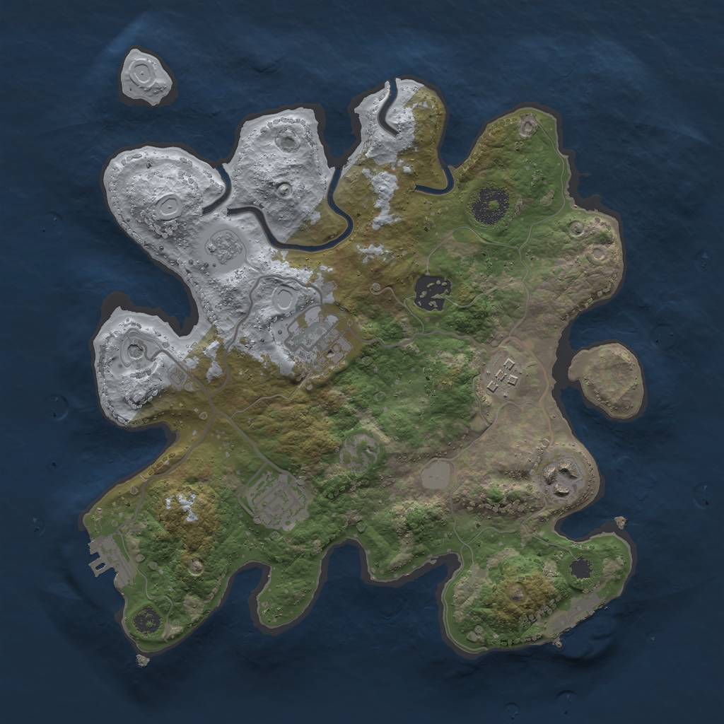 Rust Map: Procedural Map, Size: 2900, Seed: 170, 14 Monuments