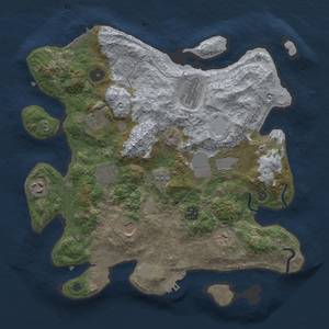 Thumbnail Rust Map: Procedural Map, Size: 3500, Seed: 5435392, 17 Monuments